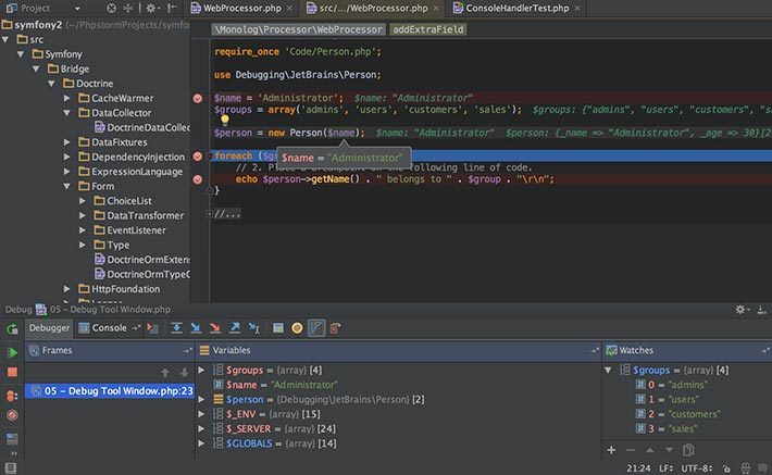 خاصية Debugging في PHPStorm