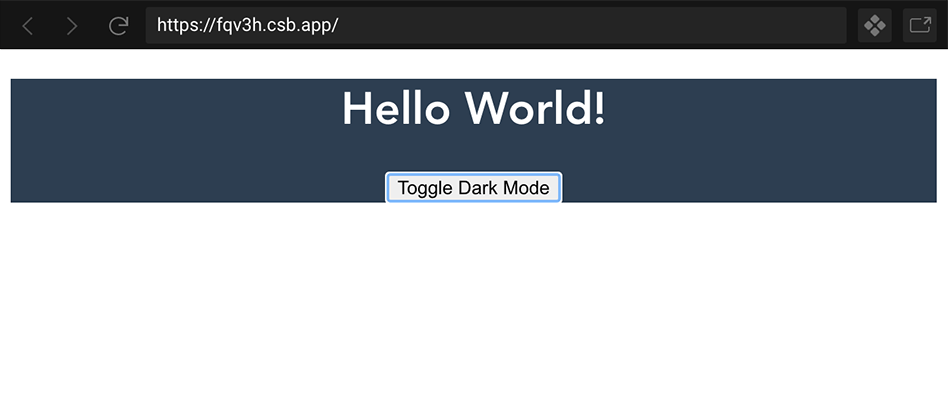 Dark mode using vue.js composition api